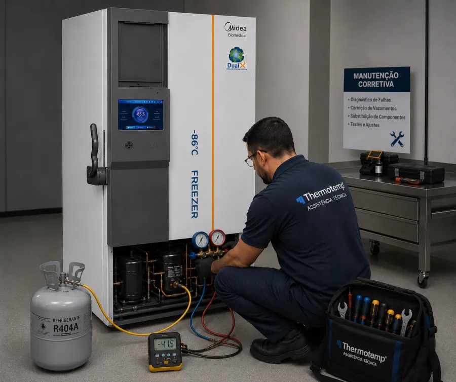 Manutenção Corretiva em ultrafreezer -86°C